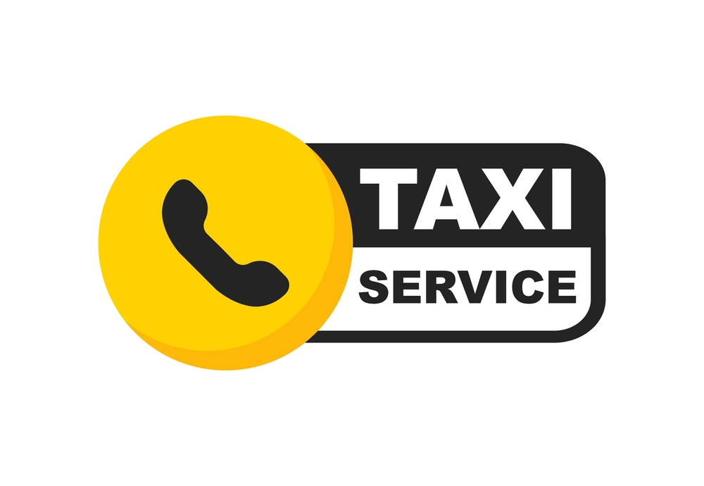 Taxi,Service,Badge.,Taxi,Sign.,Yellow,Sticker,Of,Taxi,Calling